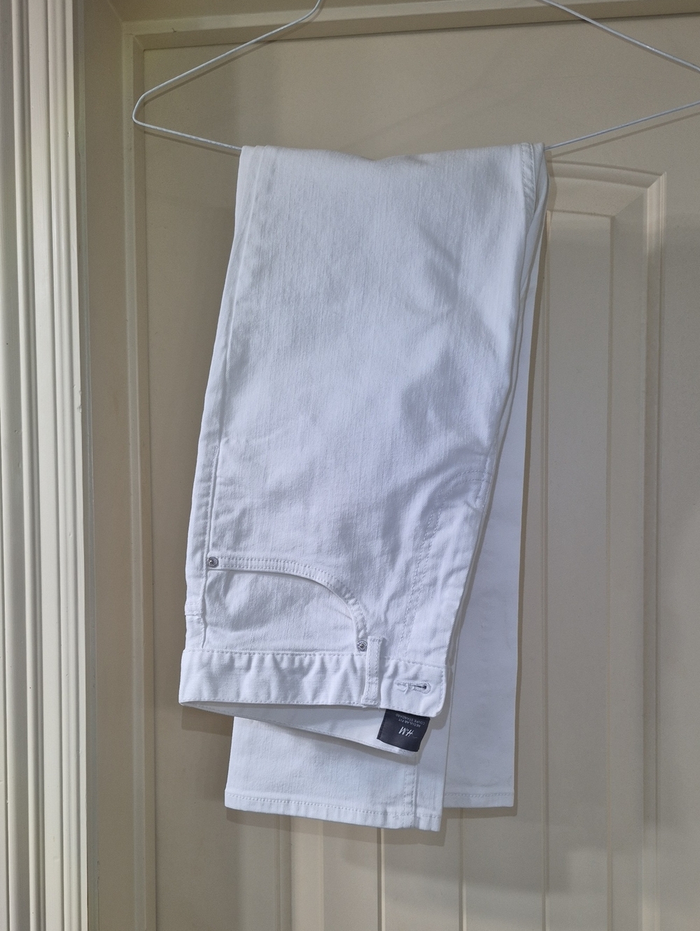 H & M Men's White Regular Fit Jeans